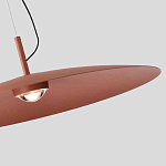 Подвесной светильник круглой формы с коричневым металлическим абажуром Halo Drift варинант исполнения - 2 | Loft Concept в Твери