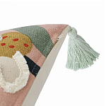 Подушка с цветочным принтом и кисточками Blooming Elegance Daisy варинант исполнения - 3 | Loft Concept в Твери