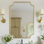 Зеркало в золотой деревянной раме Riviera варинант исполнения - 3 | Loft Concept в Твери