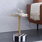 Дизайнерский журнальный стол с круглой столешницей на чёрно-белом основании Muruv варинант исполнения - 1 | Loft Concept в Твери