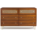 Комод с 6-ю ящиками с декором из ротанга Degarmo Chest of Drawers варинант исполнения - 2 | Loft Concept в Твери