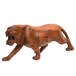 Статуэтка в виде тигра из дерева суар Predator варинант исполнения - 1 | Loft Concept в Твери