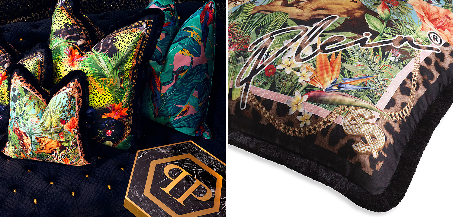 Подушка Philipp Plein Cushion Silk Exotic 70 x 70 Подушка Philipp Plein Cushion Silk Exotic 70 x 70 - Loft-Concept в Твери