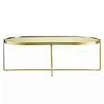 Кофейный столик овальный золотой Modern Mirror Gold Table варинант исполнения - 2 | Loft Concept в Твери