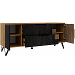 ТВ-тумба с  2-мя ящиками и закрытыми полками Stone Effect варинант исполнения - 3 | Loft Concept в Твери