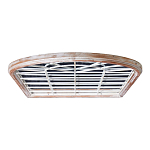 Зеркало-окно настенное в венецианском стиле с деревянной рамой бежевого цвета Venetian Smooth варинант исполнения - 3 | Loft Concept в Твери