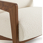 Кресло с обивкой из белого букле Armchair White Boucle варинант исполнения - 3 | Loft Concept в Твери