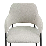 Стул мягкий с подлокотниками Chair Gray Upholstery Boucle варинант исполнения - 5 | Loft Concept в Твери