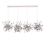 Люстра подвесная из четырех частей с металлическими круглыми элементами Terzani Argent варинант исполнения - 3 | Loft Concept в Твери