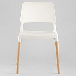 Пластиковый стул на ножках из массива бука Ferret White 4 шт варинант исполнения - 3 | Loft Concept в Твери