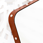 Зеркало прямоугольное в металлической раме с кожаной отделкой Loft in Reflection варинант исполнения - 4 | Loft Concept в Твери