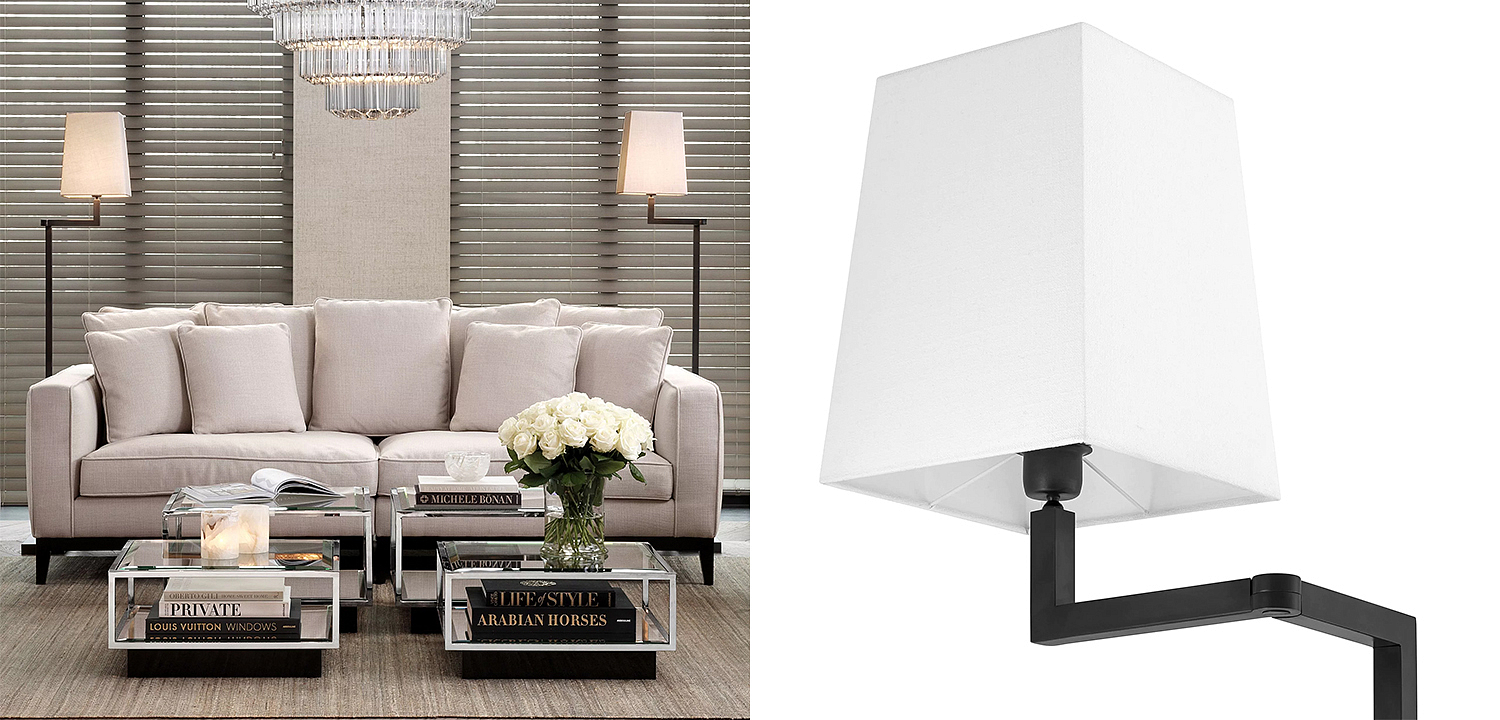 Торшер Eichholtz Floor Lamp Cambell Brass Торшер Eichholtz Floor Lamp Cambell Brass - Loft-Concept в Твери