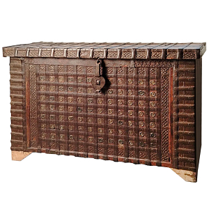 Большой Этнический сундук с металлическим декором 