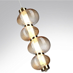 Подвесной светильник с 4-мя рифлеными стеклянными шарами Marcelh Light варинант исполнения - 9 | Loft Concept в Твери