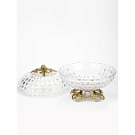 Конфетница из прозрачного рельефного стекла Eden Garden варинант исполнения - 4 | Loft Concept в Твери