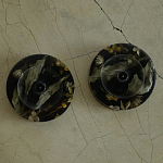 Круглая подставка под благовония из эпоксидной смолы с цветами черная Epoxy Resin Flowers Incense Stand Black варинант исполнения - 2 | Loft Concept в Твери