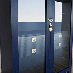 Дизайнерский шкаф витрина Elsa Dreams Blue с 4-мя ящиками варинант исполнения - 4 | Loft Concept в Твери