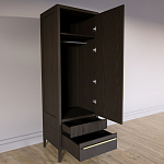 Узкий Шкаф Primo с 2 выдвижными ящиками Темный орех варинант исполнения - 7 | Loft Concept в Твери