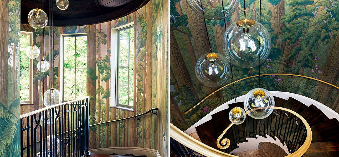 Обои ручная роспись Redwoods Roberts on Brushed Gold gilded paper Обои ручная роспись Redwoods Roberts on Brushed Gold gilded paper - Loft-Concept в Твери