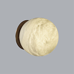 Настенно-потолочный светильник с плафоном в форме шара из алебастра Cryptocrystalline Stone варинант исполнения - 3 | Loft Concept в Твери