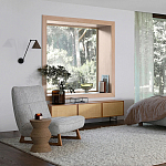 Приставной стол с отделкой из джута Juti D30 см варинант исполнения - 6 | Loft Concept в Твери