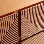 Комод с геометрическим рисунком на ящиках Anders Dark Wood варинант исполнения - 4 | Loft Concept в Твери