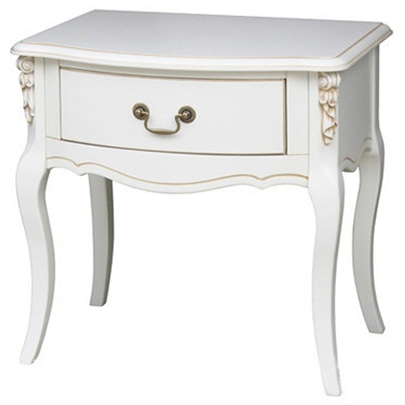 Прикроватная тумба в стиле прованс с ящиком Mireio Montmartre Provence Bedside Table Белый Прикроватная тумба в стиле прованс с ящиком Mireio Montmartre Provence Bedside Table Белый в Твери | Loft Concept