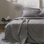 Плед из шерсти мериноса серого цвета 130×180 см Gray Waves варинант исполнения - 7 | Loft Concept в Твери