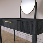 Туалетный Стол с зеркалом Primo Черный дуб варинант исполнения - 5 | Loft Concept в Твери