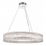 Люстра подвесная круглая из прозрачного хрусталя с корпусом из металла цвета хром Selfsufficient варинант исполнения - 5 | Loft Concept в Твери