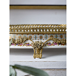 Чаша с цветочным орнаментом на бронзовых ножках Eden Garden варинант исполнения - 4 | Loft Concept в Твери