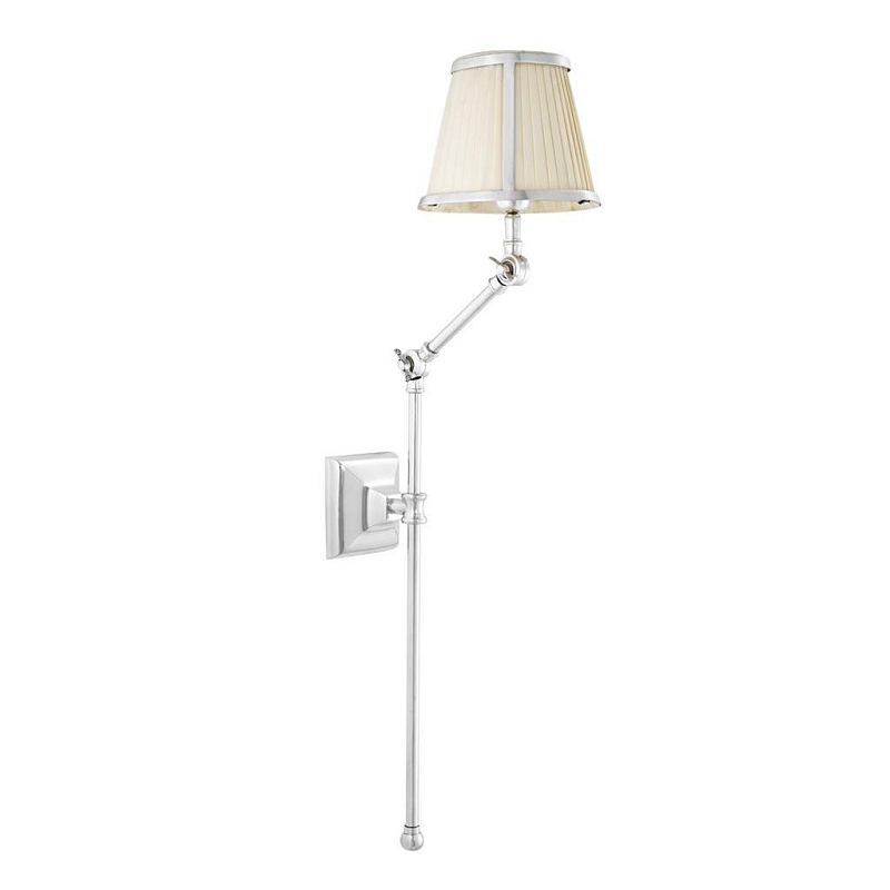 Бра Wall Lamp Brunswick Silver Серебряный Кремовый Черный Бра Wall Lamp Brunswick Silver Серебряный Кремовый Черный в Твери | Loft Concept