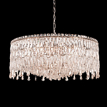 Люстра круглая с хрустальными подвесками на серебряном каркасе Roul Crystal Light варинант исполнения - 1 | Loft Concept в Твери