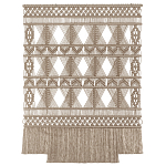 Панно на стену плетеное Макраме бежевый цвет  варинант исполнения - 13 | Loft Concept в Твери