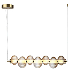 Подвесной светильник линейный с 7-ю рифлеными стеклянными шарами Marcelh Light варинант исполнения - 3 | Loft Concept в Твери