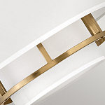 Потолочный светильник с двухслойным белым текстильным абажуром Hinkley варинант исполнения - 18 | Loft Concept в Твери