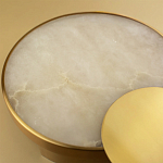 Бра в форме диска из бежевого алебастра Cryptocrystalline Stone варинант исполнения - 2 | Loft Concept в Твери