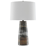 Настольная лампа с конусовидным тканевым абажуром Rock варинант исполнения - 1 | Loft Concept в Твери