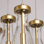 Люстра с 9-ю прозрачными стеклянными плафонами в форме капли Lucid Rain  варинант исполнения - 8 | Loft Concept в Твери