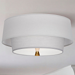 Потолочный светильник круглый серый с тканевым абажуром Ground Gray варинант исполнения - 2 | Loft Concept в Твери