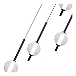 Люстра светодиодная каскадная с 4-мя сферическими стеклянными плафонами Splatter варинант исполнения - 4 | Loft Concept в Твери