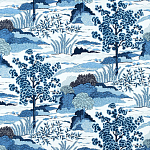 Ткань Blue landscape синий пейзах T3-89 варинант исполнения - 1 | Loft Concept в Твери