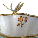 Ваза со стрекозой из фарфора с бронзовыми элементами Paradise Dragonfly варинант исполнения - 3 | Loft Concept в Твери