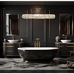 Люстра овальная с мозаичным хрустальным оформлением Sparks of Crystal варинант исполнения - 3 | Loft Concept в Твери