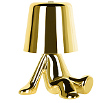 Настольная лампа фигурная золотого цвета с гладким абажуром Высота 17 см Sophia варинант исполнения - 2 | Loft Concept в Твери