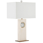 Настольная лампа из мрамора с тканевым прямоугольным абажуром Eternity варинант исполнения - 6 | Loft Concept в Твери