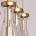 Люстра с 7-ю прозрачными плафонами из стекла в форме капли Lucid Rain  варинант исполнения - 9 | Loft Concept в Твери