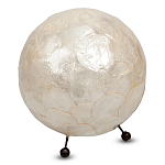 Настольная лампа из перламутра на металлическом каркасе Indonesian Egg варинант исполнения - 3 | Loft Concept в Твери