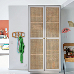 Шкаф с двумя дверцами из плетеного ротанга Tomio Wicker Furniture варинант исполнения - 9 | Loft Concept в Твери