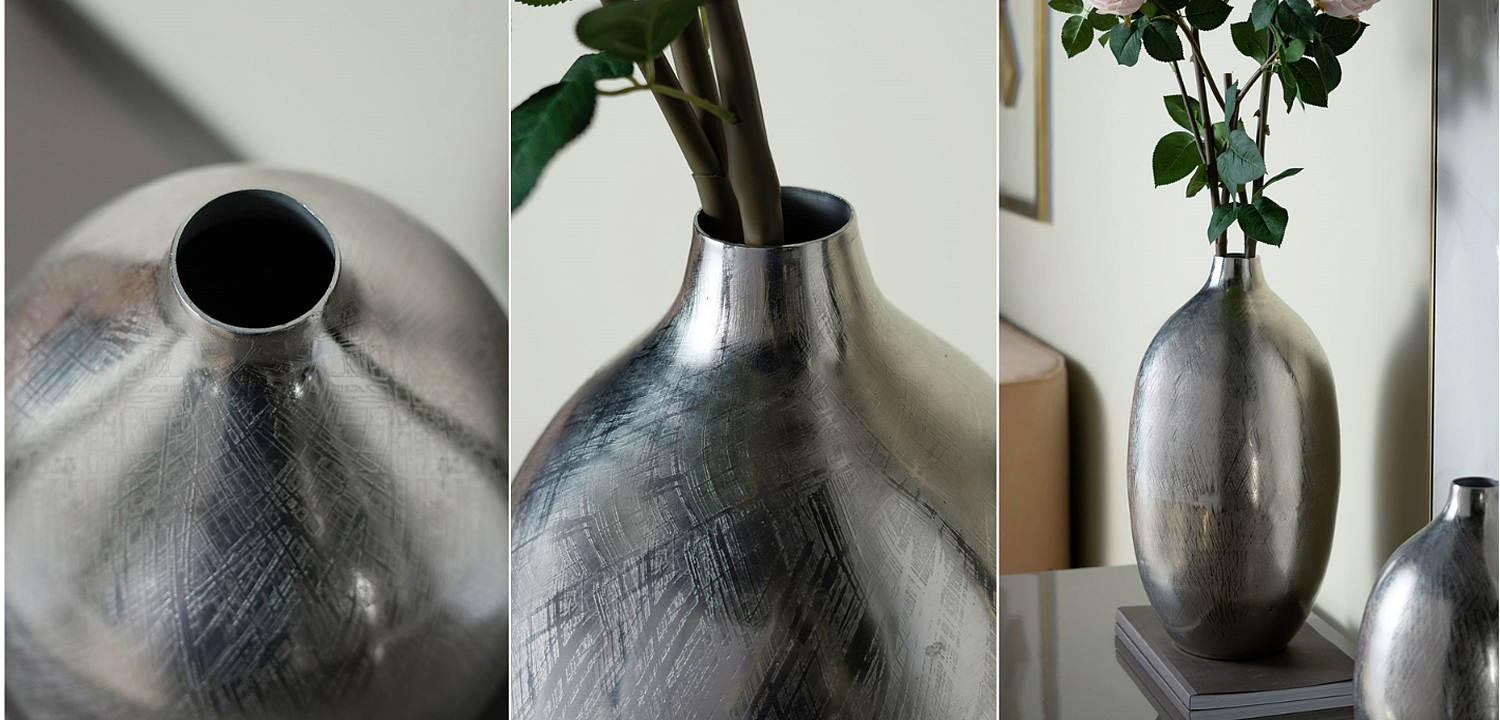 Ваза Silvian Vase silver Ваза Silvian Vase silver - Loft-Concept в Твери